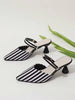 Women's Spring & Autumn New Pointed Two Wearing Mules High Heeled Slippers, Elegant, Party
