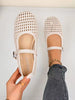Women's Summer New Fashion Flat Shoes, Hollow-Out Buckle Design, Comfortable Wear, Suitable For Travel, Vacation, Mother's Day,Ballet Flats